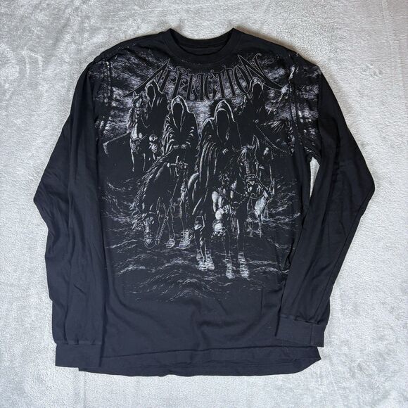 Affliction Life & Death XL Long Sleeve Grim Reaper Skulls Demons Y2K - Picture 1 of 9